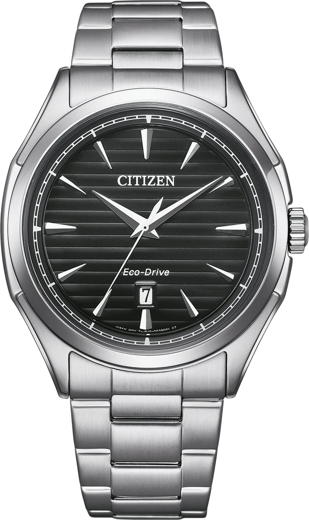 Наручний годинник чоловічий Citizen AW1750-85E Eco-Drive з сталевим корпусом/чорним циферблатом та водозахистом 100 м