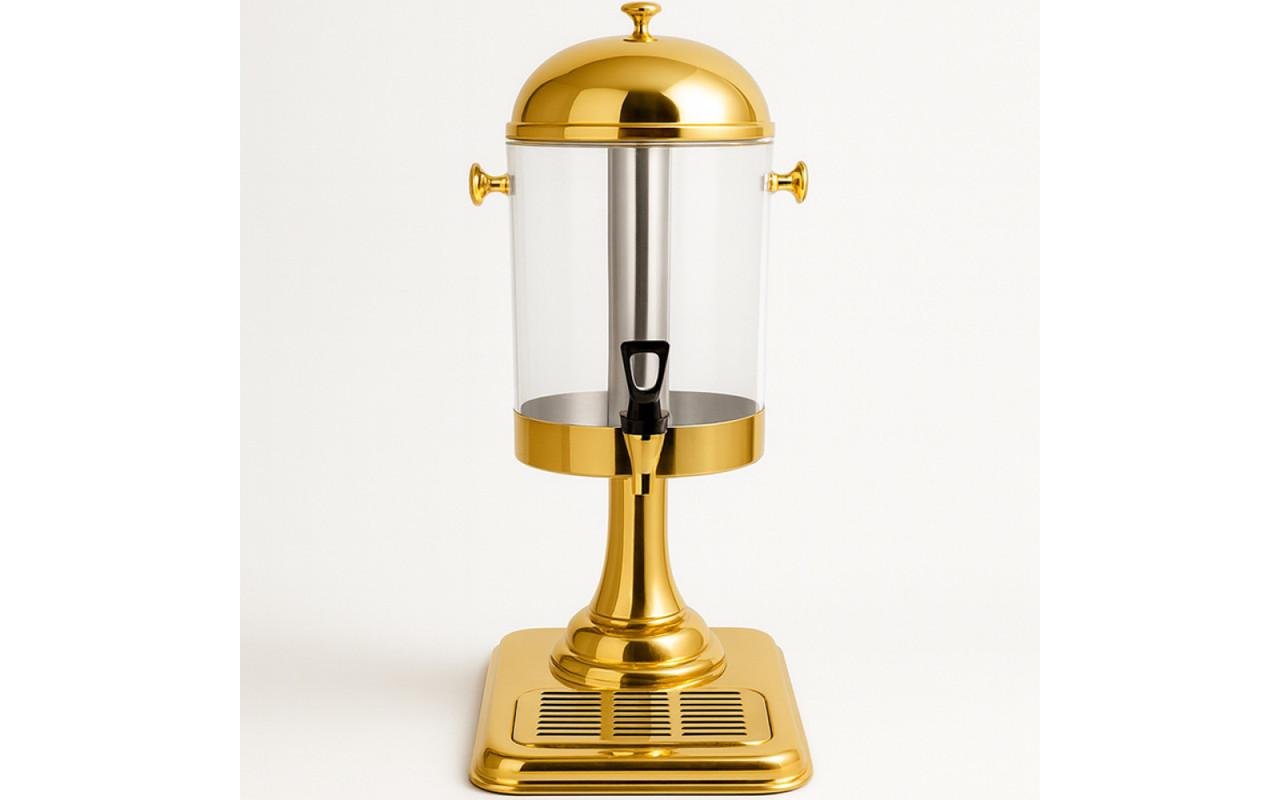 Диспенсер для напитков с подставкой 8 л Золотистый (29690828)