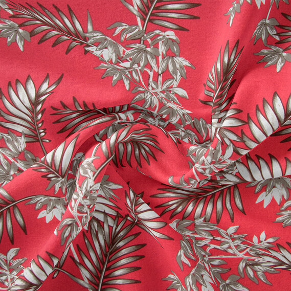 Ткань штапель твил IDEIA Тропики 1,5 м Нектарин (2200004218281)