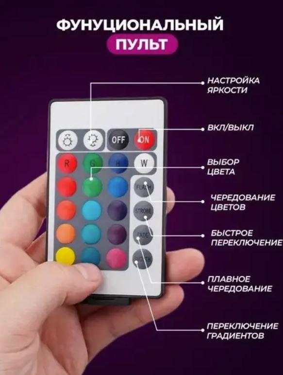 Стрічка світлодіодна в силіконі від USB RGB з Bluetooth 5050 5 м - фото 7