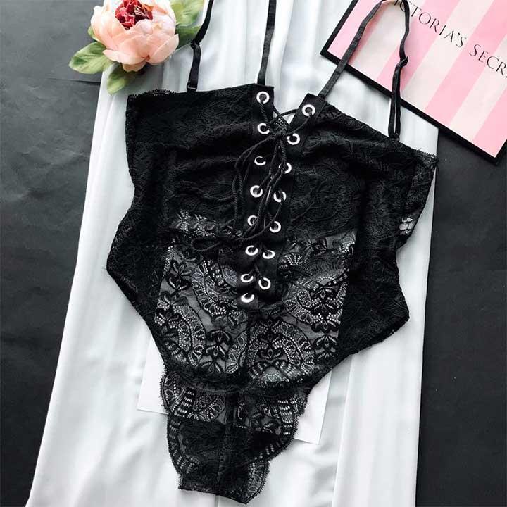 Боді із зав'язками S/M Чорний (K1010-1) - фото 5 Боді із зав'язками S/M Чорний (K1010-1) - фото 5