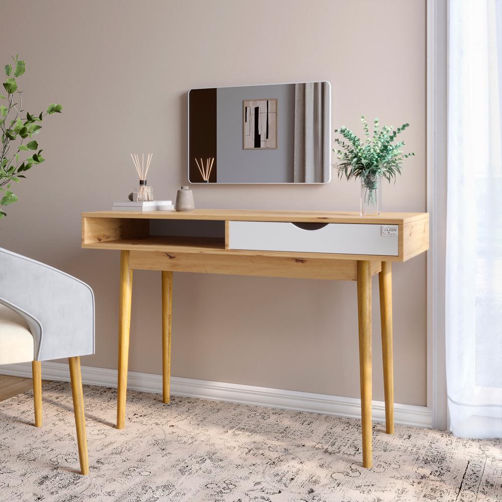 Письменный стол Lion Сканди-1 Нимфея Альба/Дуб Артизан (Lion-041008)