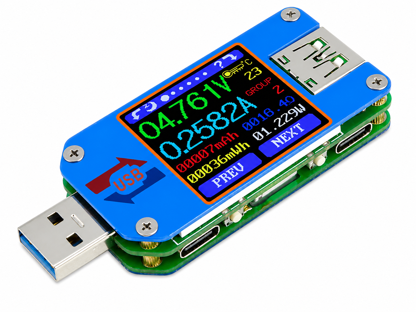 Тестер струму напруги ємності Bluetooth Android RD USB