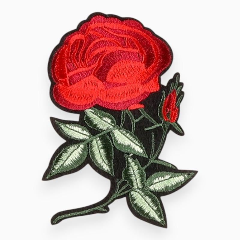 Термоаппликация Rose bud вышитая 10,4х7,3 см 1 шт. Красный (АК1007ц07)