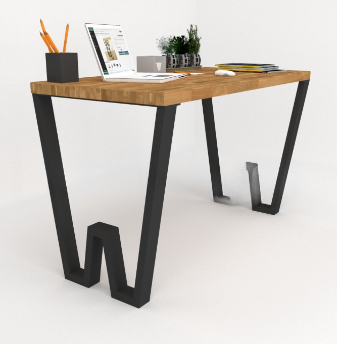 Письмовий стіл EcoLoft IN-2041 Лофт 120х60 см Коричневий (23055317) - фото 3