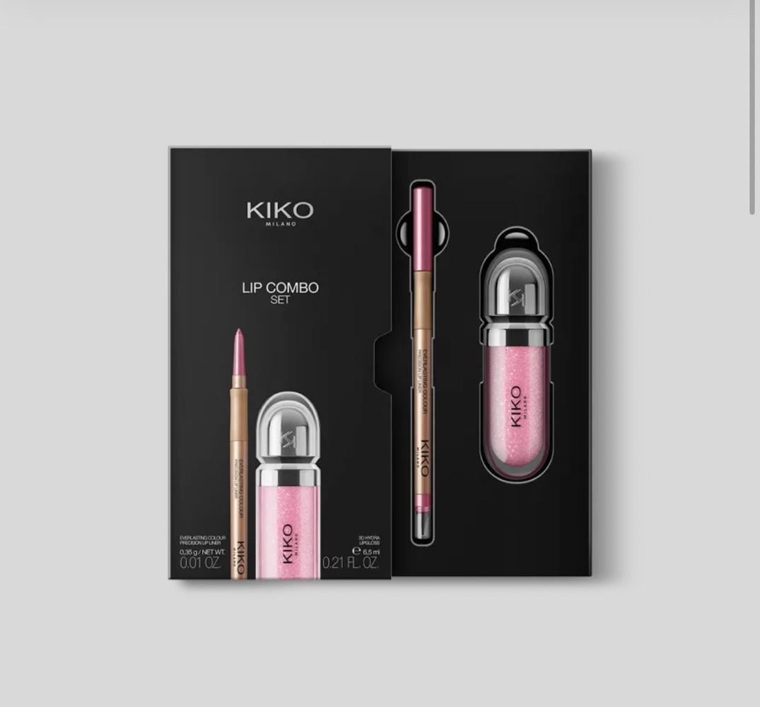Подарунковий набір Kiko Milano Lip Combo Set 3D блиск 05 та олівець (34957503)