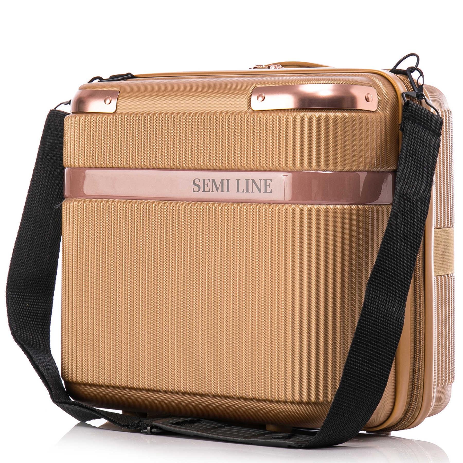 Бьюті-кейс SEMI LINE 16L Gold (T5667-1)