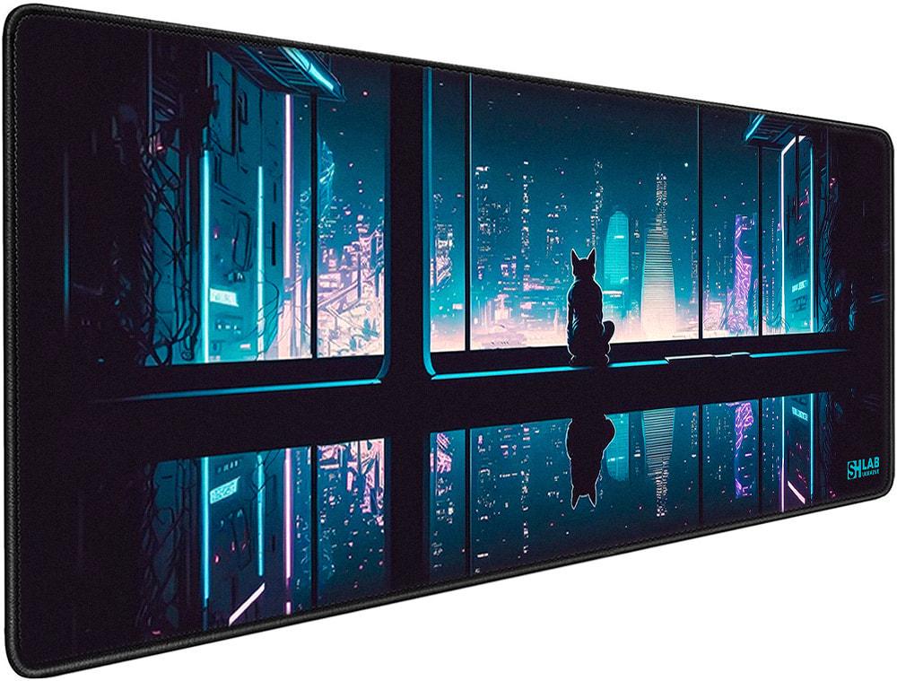 Килимок для мишки SHLab Cat in Neon City SHM-140 70х30 см (35619)