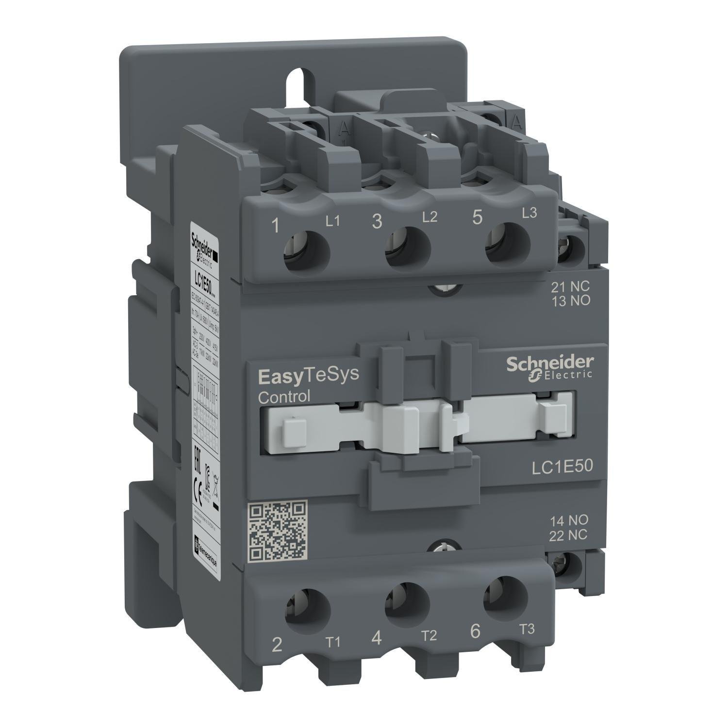 Контактор-пускатель Schneider Electric Easy TeSys 50А 380 В 1NO+1NC (LC1E50Q5)