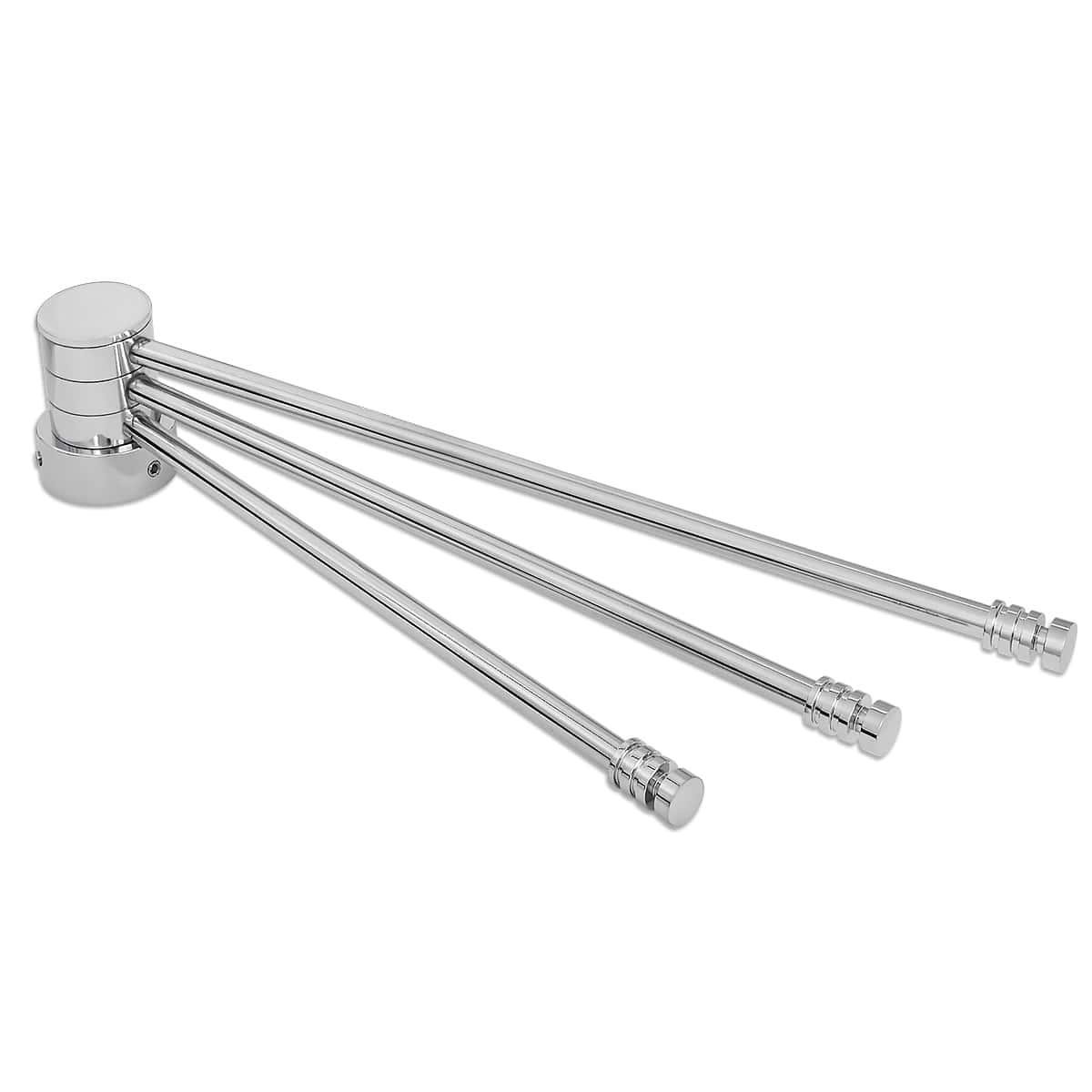 Полка для полотенцесушителя Laris ПП-300/3 Классик на стойку поворотная из нержавеющей стали Серебристый (147-127-71401072)