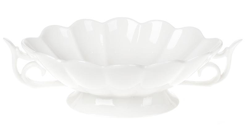 Фруктовниця White City Чаша з ручками 30,5 см фарфор Білий (BD-988-205) Фруктовниця White City Чаша з ручками 30,5 см фарфор Білий (BD-988-205)