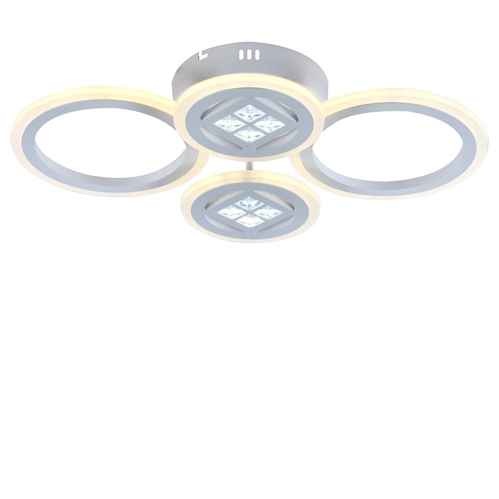 Люстра потолочная акриловая светодиодная Light House SRS-1928/4A WH 92 W Белый 