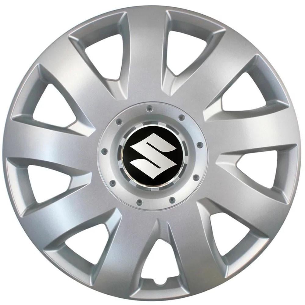 Колпаки SJS 426 с логотипом Suzuki R16 4 шт. Серебряный