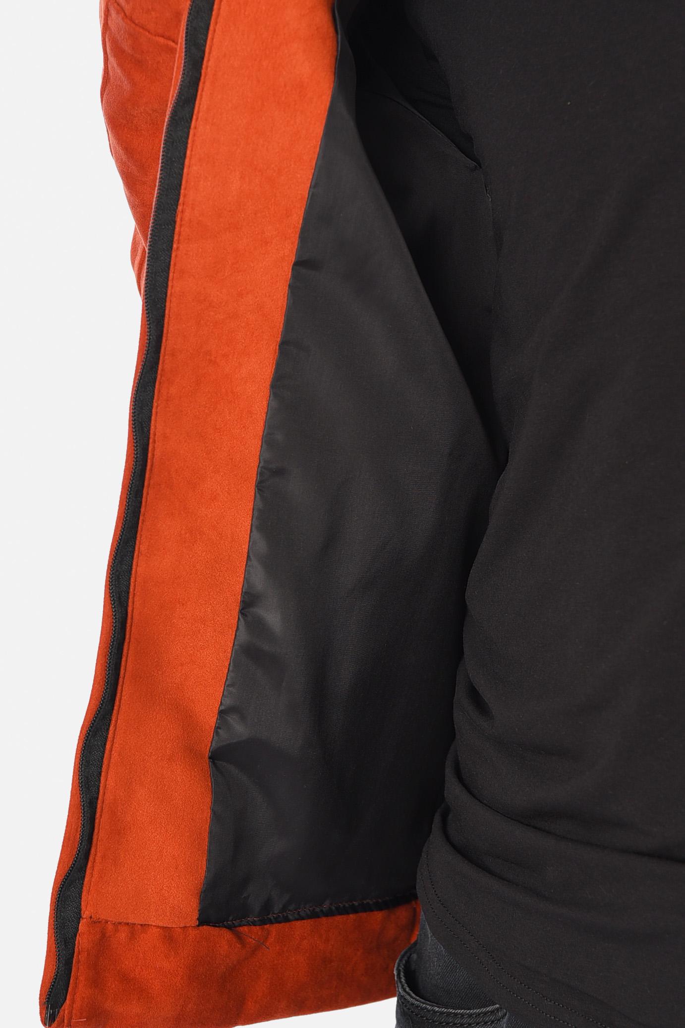 Бомбер мужской замшевый M Терракотовый (195640) - фото 4 Бомбер мужской замшевый M Терракотовый (195640) - фото 4