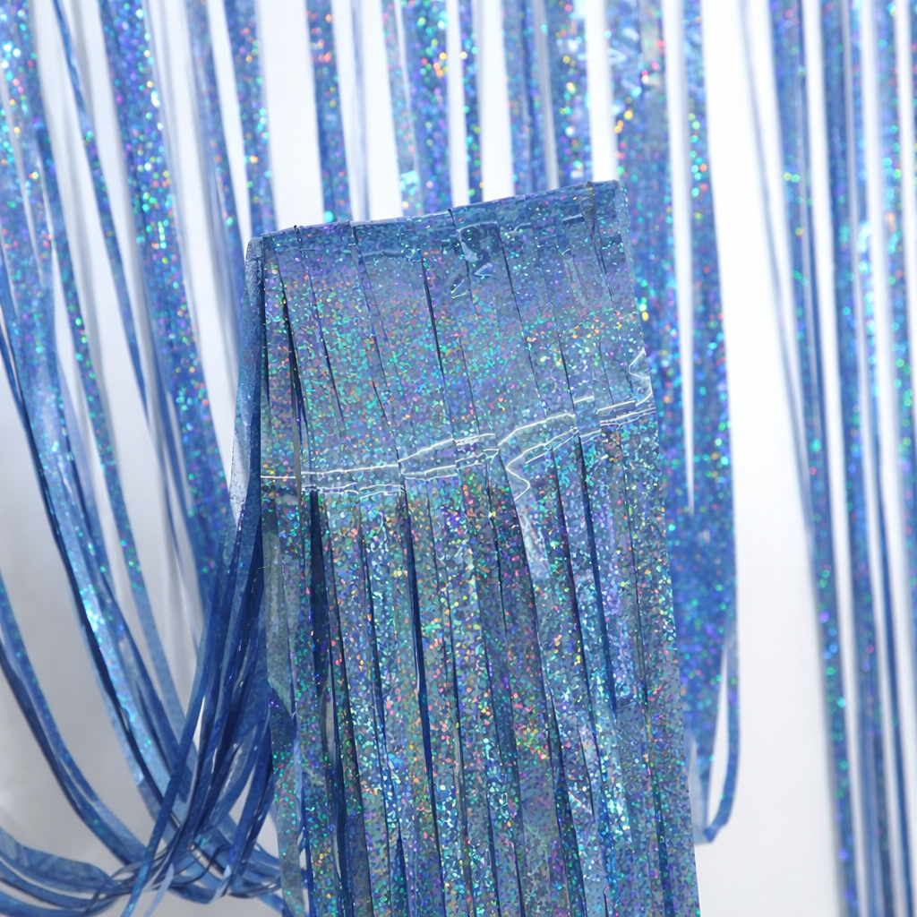 Дождик для фотозоны с голограммой 245x92 см Голубой (1072677532)