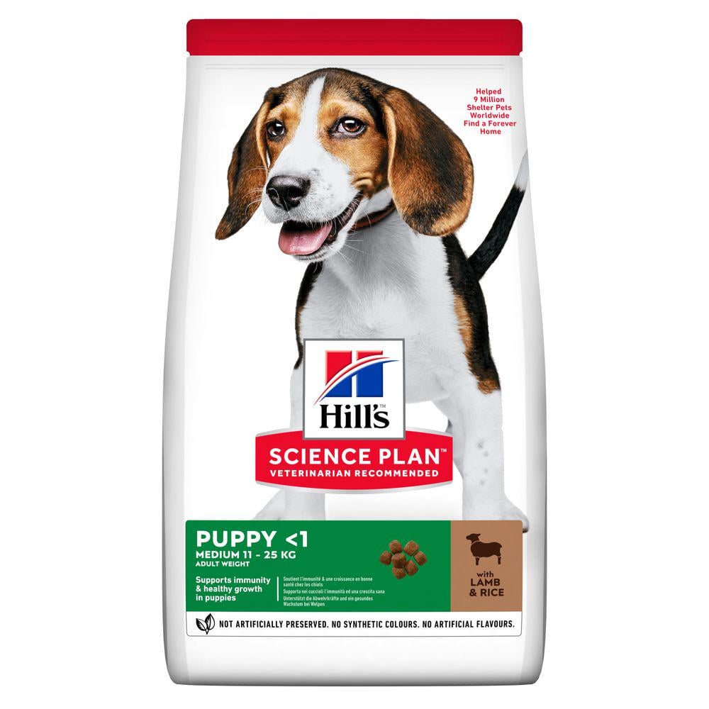 Корм сухий Hill's Science Plan Puppy Medium Breed для цуценят середніх порід з ягнятком та рисом 2,5 кг (37889)