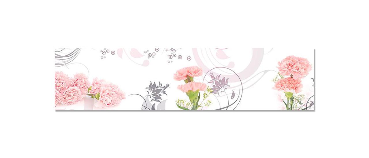 Наклейка виниловая на кухню Zatarga Розовые Гвоздики 600х2500 мм (1294193409)