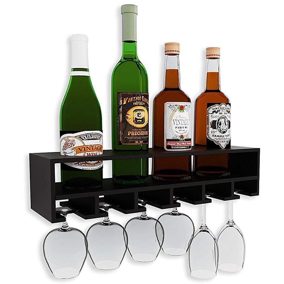 Полка для вина настенная из дерева Сакура Венге (ПНК-005912)