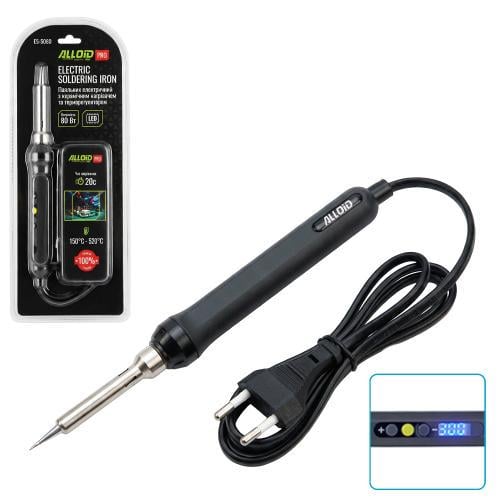 Паяльник электрический Alloid Pro с керамическим нагревателем/терморегулятором и LCD дисплеем 80 Вт.