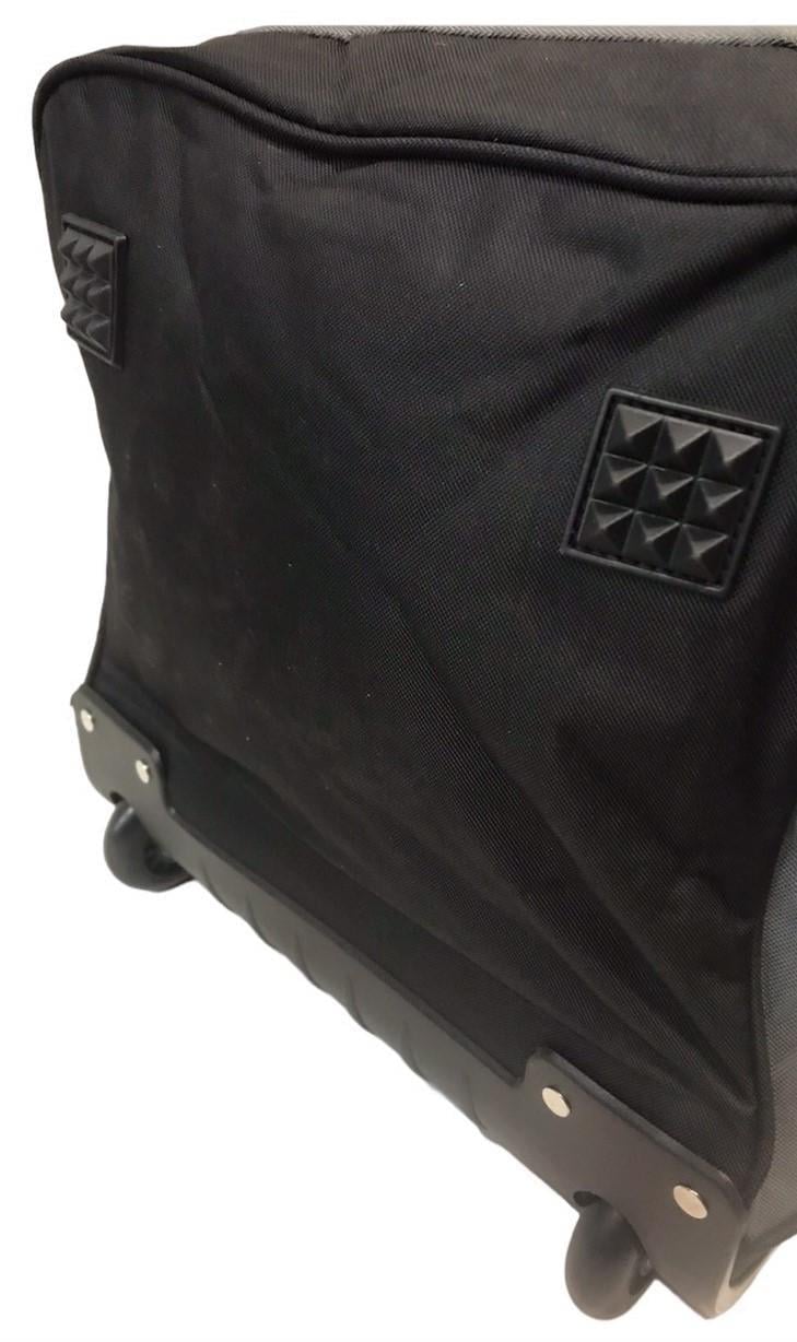 Сумка дорожня велика на колесах з кишенею на блискавці 90 л Чорний (263-30) - фото 6