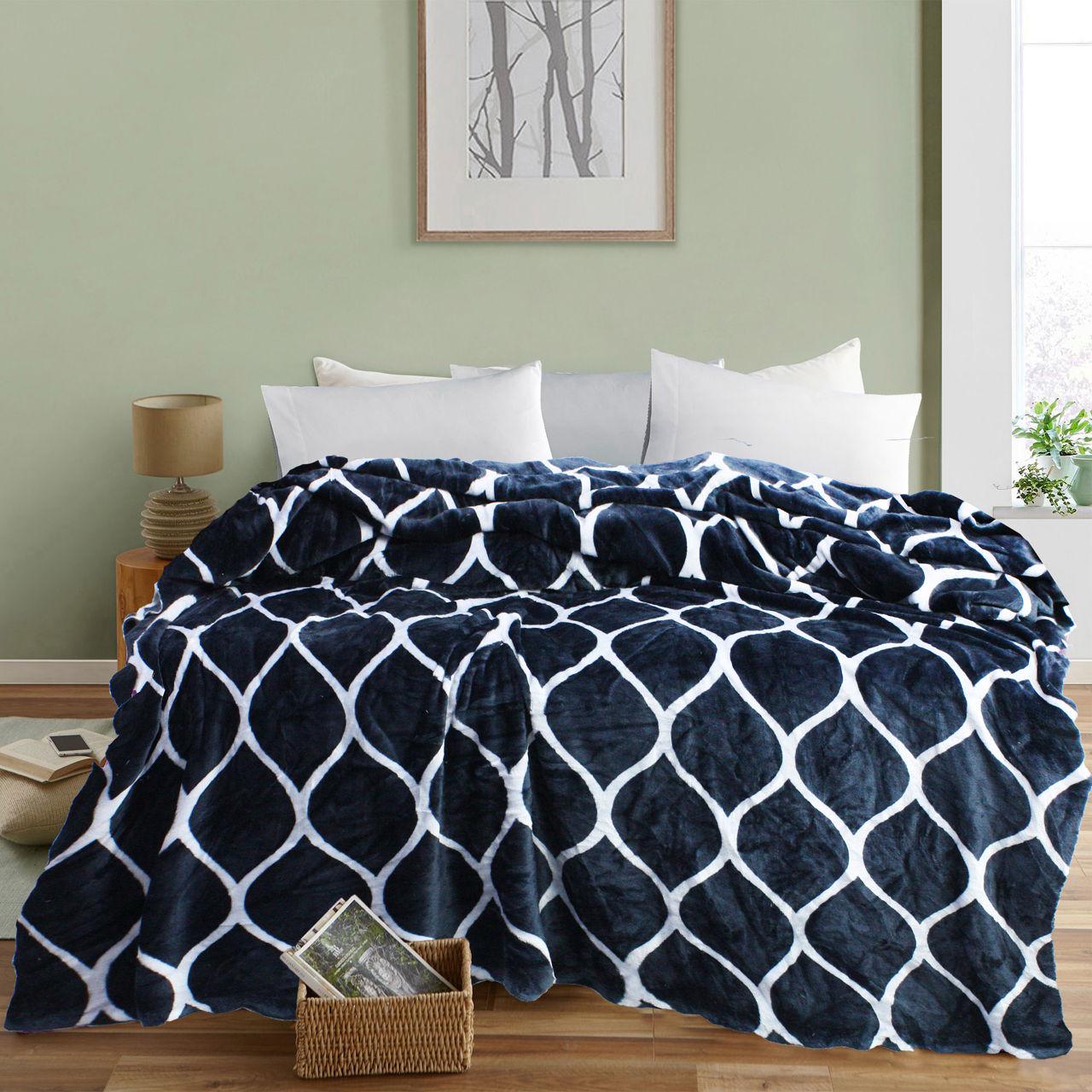 Плед флисовый 0190 160х200 см Синий (161439)