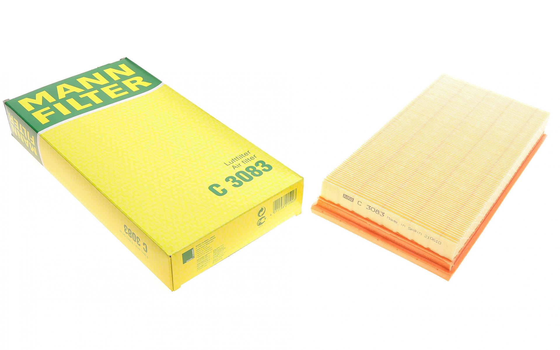 Фильтр воздушный Mann-Filter для VW Golf/Polo 1,4FSI 02-09/Touran 1,6FSI 03-07 C 3083) Фильтр воздушный Mann-Filter для VW Golf/Polo 1,4FSI 02-09/Touran 1,6FSI 03-07 C 3083)