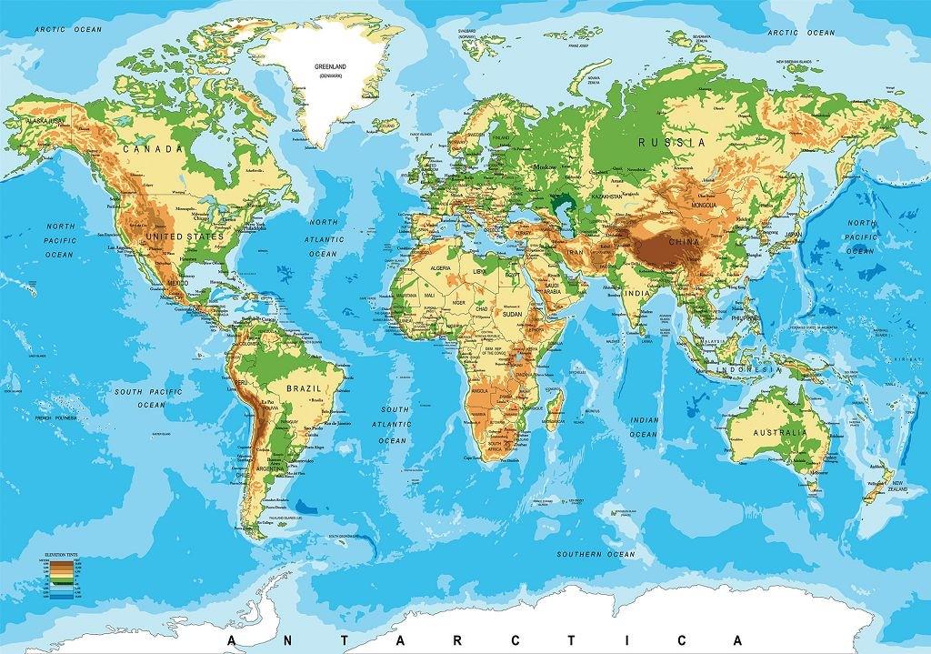 Фотообои 460x300 см Consalnet Карта географическая (10250P12)