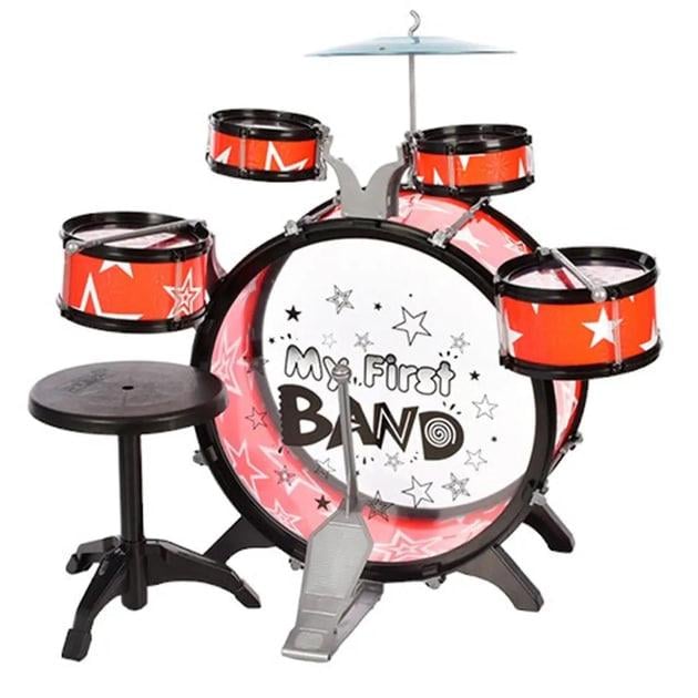 Дитяча барабанна установка 1919-2 зі стільчиком Червоний (27461773) - фото 1 Дитяча барабанна установка 1919-2 зі стільчиком Червоний (27461773) - фото 1