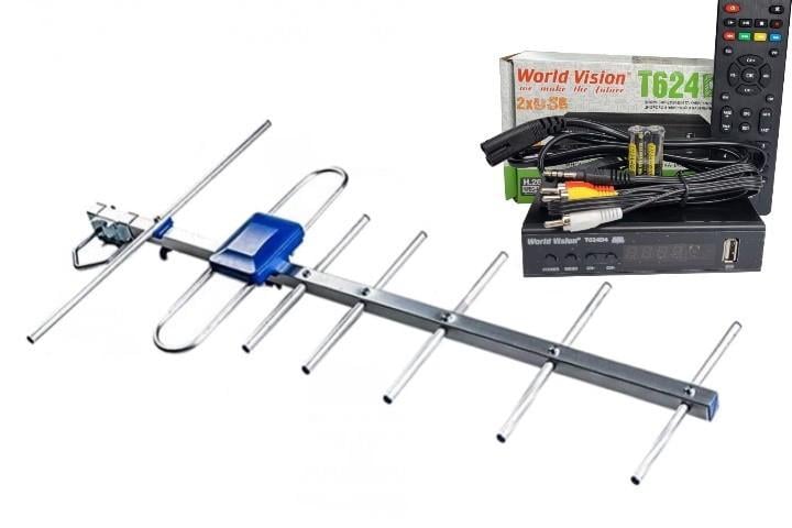 Тюнер World Vision T624D4 IPTV+/антенна наружная с усилителем Eurosky Favorit Тюнер World Vision T624D4 IPTV+/антенна наружная с усилителем Eurosky Favorit