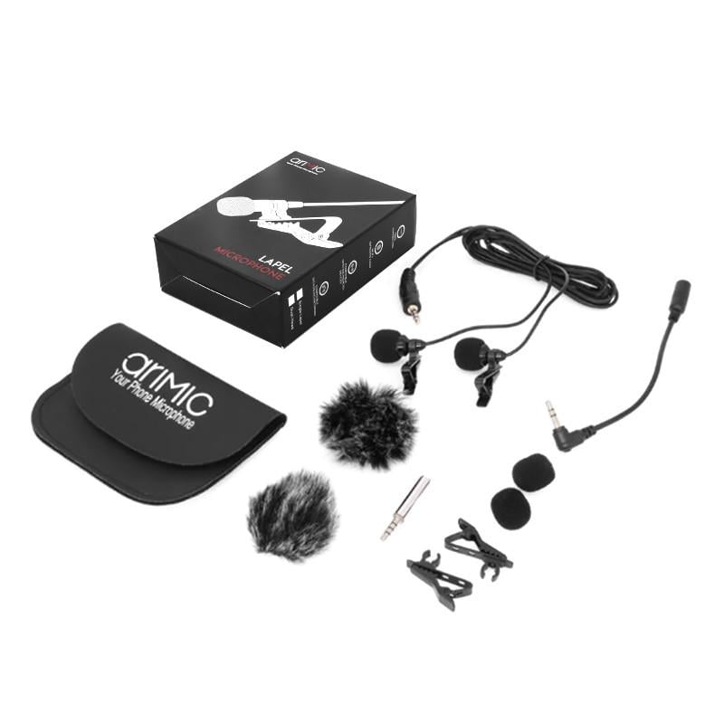 Петличный микрофон Ulanzi Arimic DualMic 2 микрофона двойной для смартфона всенаправленный - фото 2 Петличный микрофон Ulanzi Arimic DualMic 2 микрофона двойной для смартфона всенаправленный - фото 2