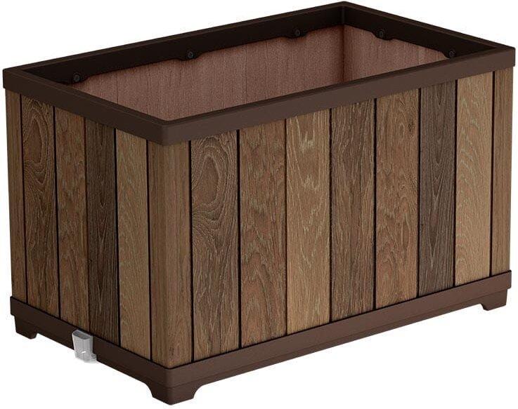 Вазон-кашпо для растений KETER Deco Ractangle Tall 262636 81L 76x 45,5x 45,5 см Коричневый светлый (36900462)