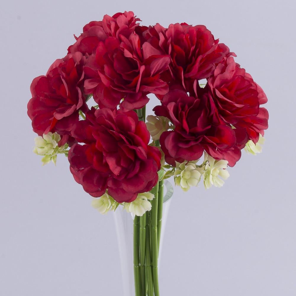 Искусственные цветы Букет камелия мини Красный (2547-4)