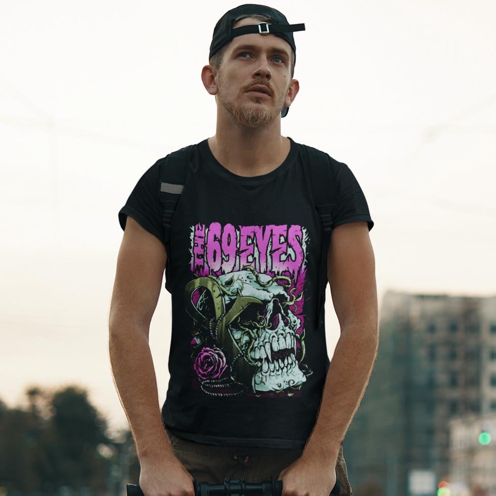 Футболка унісекс The 69 Eyes Skull And Roses XL Чорний (00000011927)