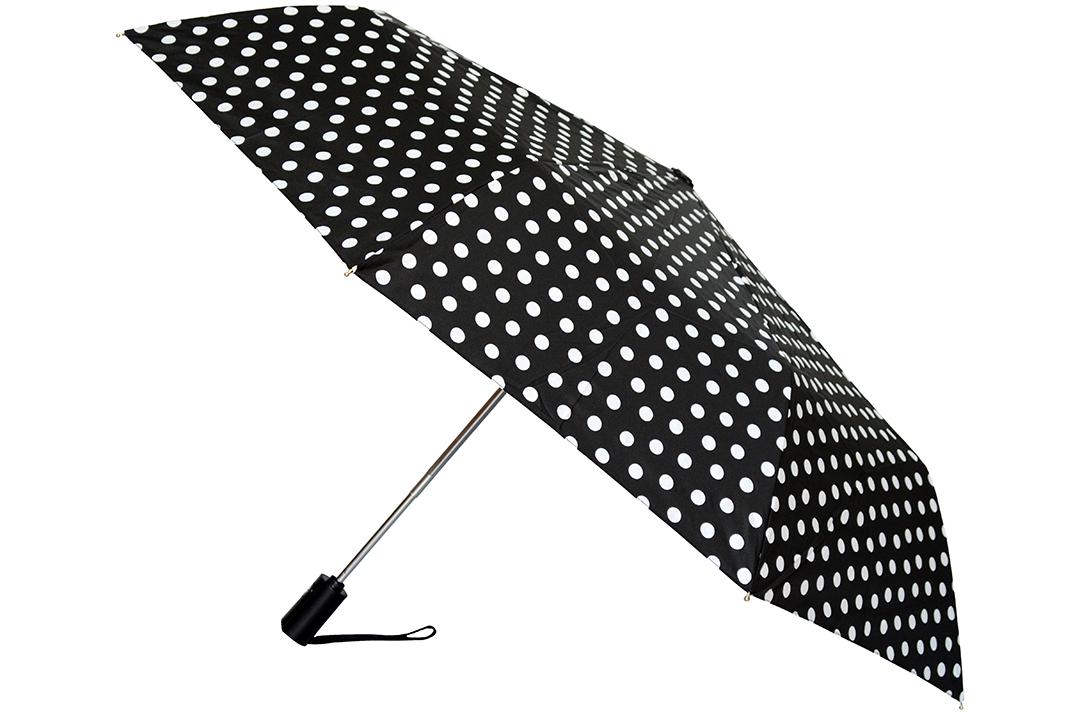 Парасолька складна Parachase 3242-01 повний автомат Чорний з білим Парасолька складна Parachase 3242-01 повний автомат Чорний з білим