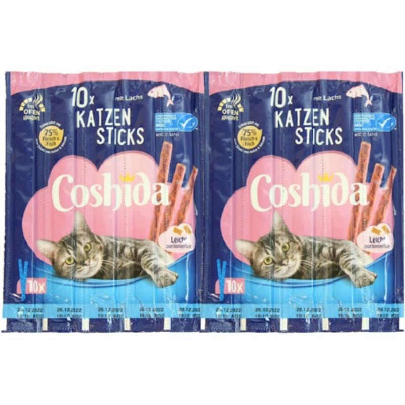 Лакомство для кошек COSHIDA Cat Sticks MEGA PACK Лосось 20 шт. 5 г