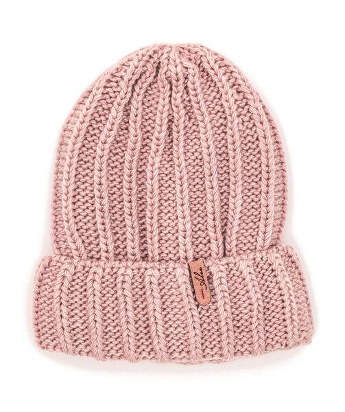 Шапка детская для девочек Єва D811 флис 48-52 см Пудровый