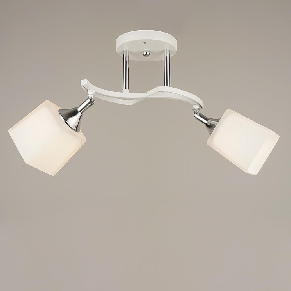 Люстра потолочная Light House SRS-20024/2 Белый/Хром