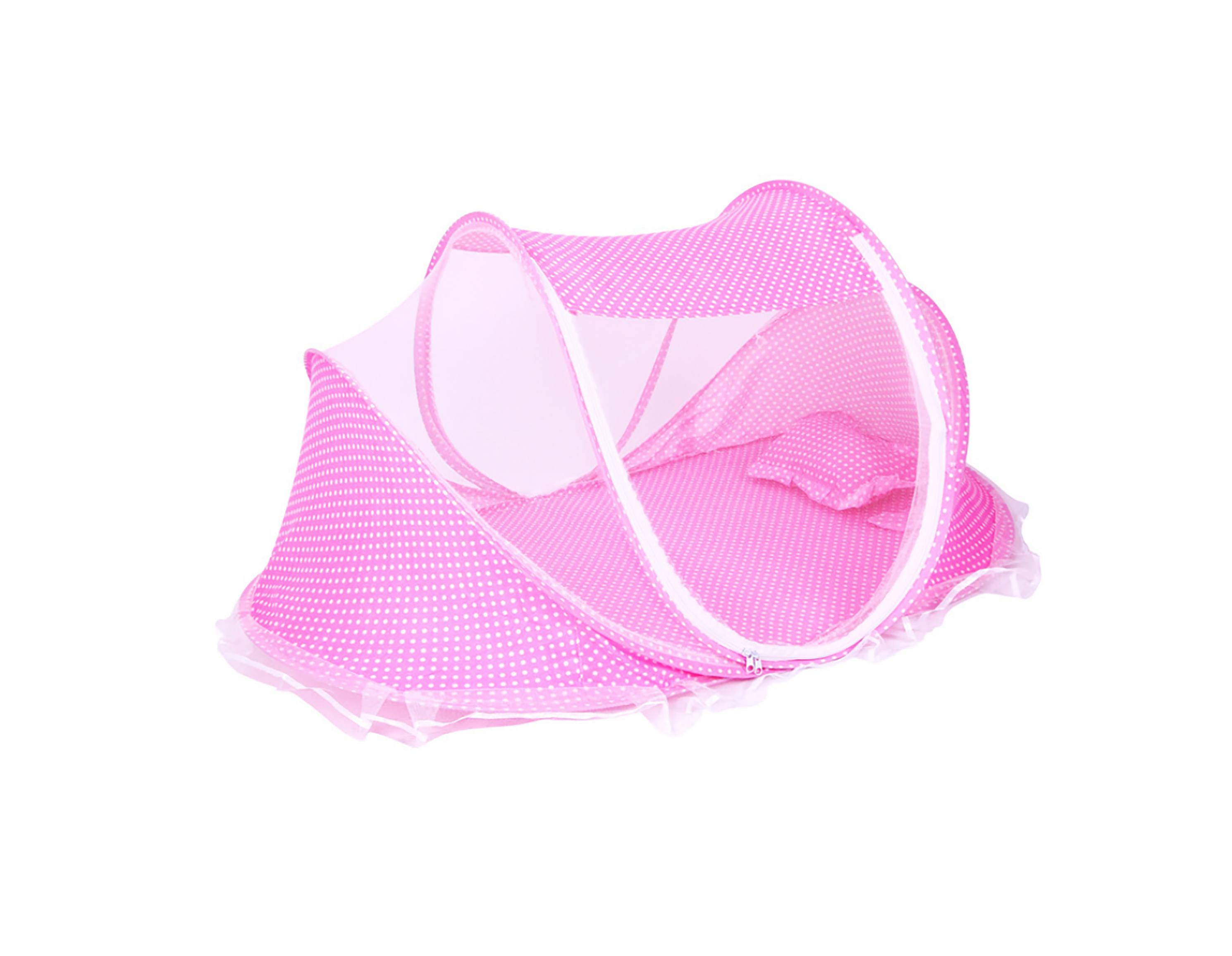 Матрац дитячий SUNROZ Baby Bad з москітною сіткою Рожевий (SUN0993)