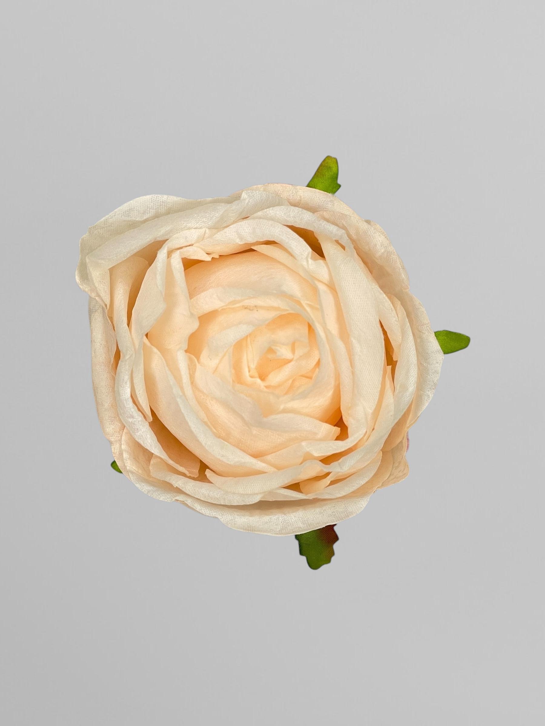 Искусственная головка розы декоративная L 8 см Персиковый (К02124)