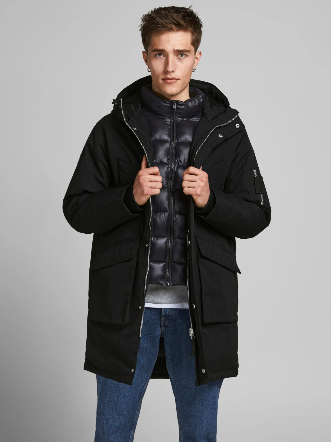 Куртка-парка Jack & Jones Terrazzo S Чорний (21316028)
