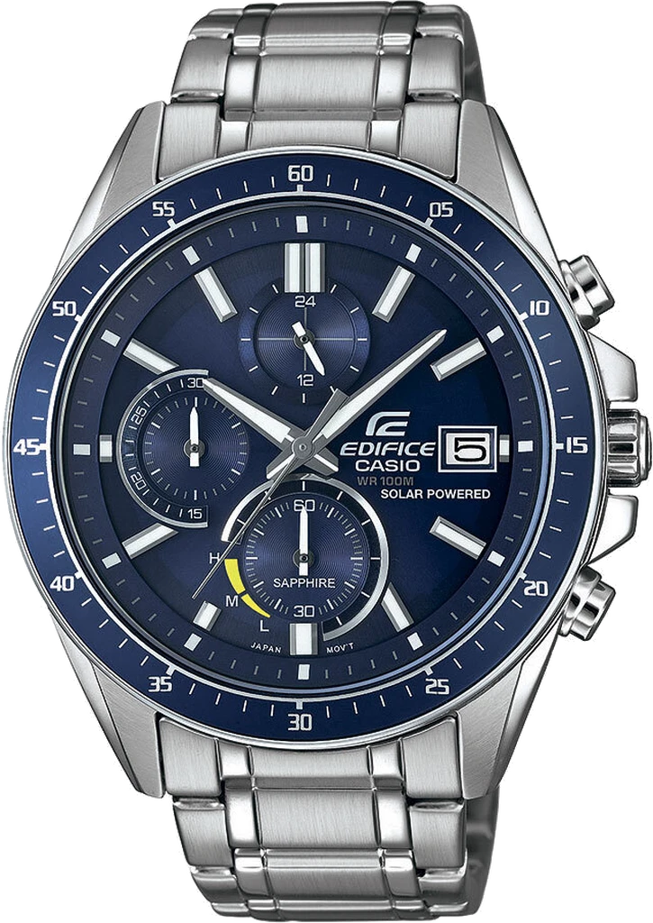 Мужские наручные часы Casio Edifice Classic EFS-S510D-2AVUEF с сапфировым стеклом/стальным корпусом/водозащитой 100 м Синий (3147515531)