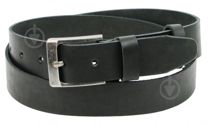 Ремень мужской из кожи под джинсы Skipper 3.8 см Черный (1294-40)