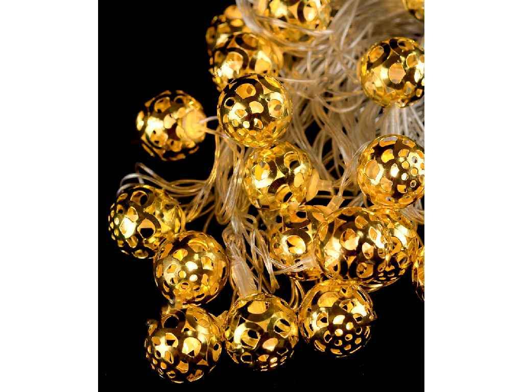 Гірлянда Фігурки 20LED Кулька-9 5 м з перехідником Теплий білий (1665-07)