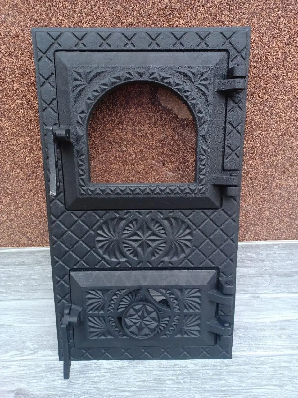 Дверцята пічні чавунні спарені Вікторія з термосклом та регулюванням піддуву 505х290 мм - фото 6 Дверцята пічні чавунні спарені Вікторія з термосклом та регулюванням піддуву 505х290 мм - фото 6