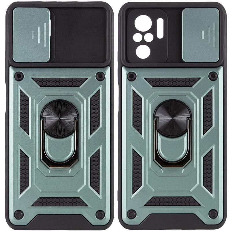 Ударопрочный чехол Camshield Serge Ring для Xiaomi Redmi Note 10/Note 10s/Poco M5s Зеленый