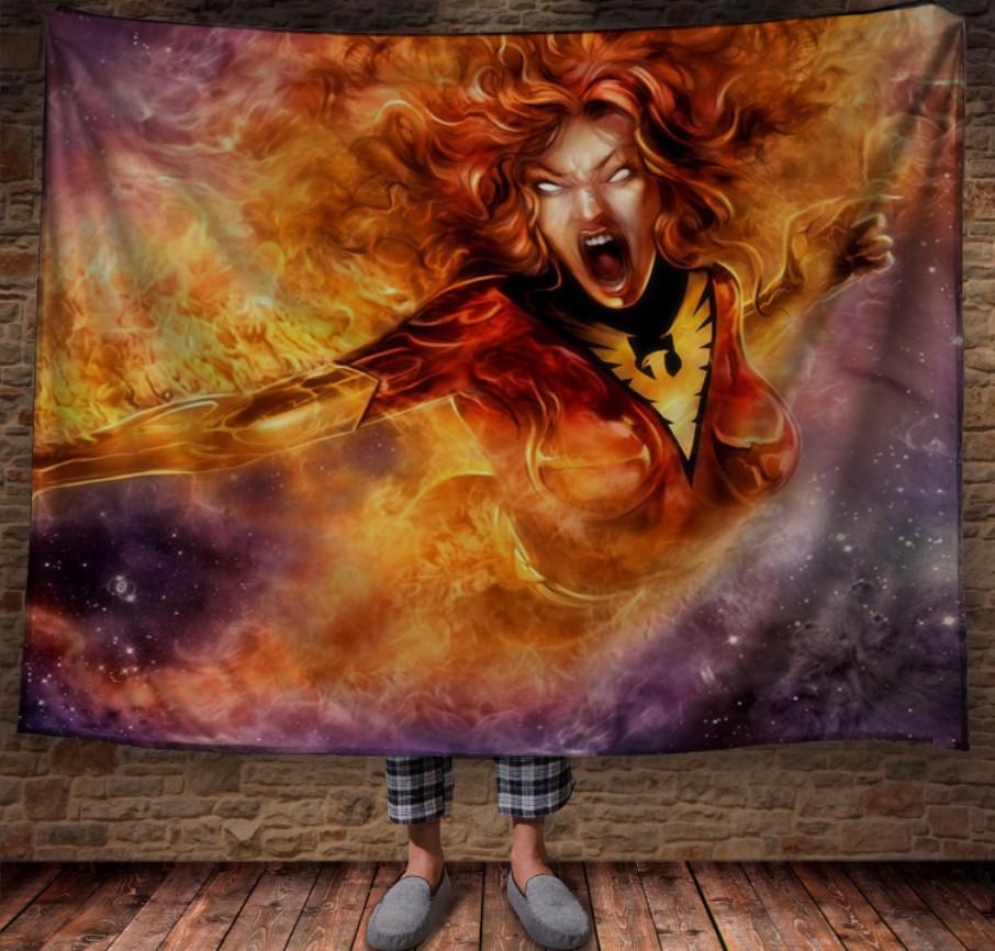 Плед с 3D принтом Люди Икс Темный Феникс 150x200 см (epi_1170)