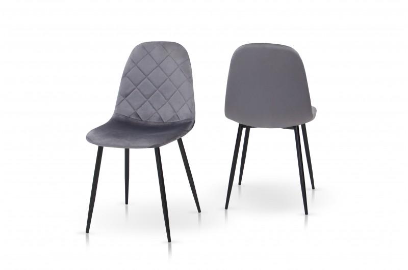 Стул кухонный Эмбер-L велюр Серый/Черный - фото 3