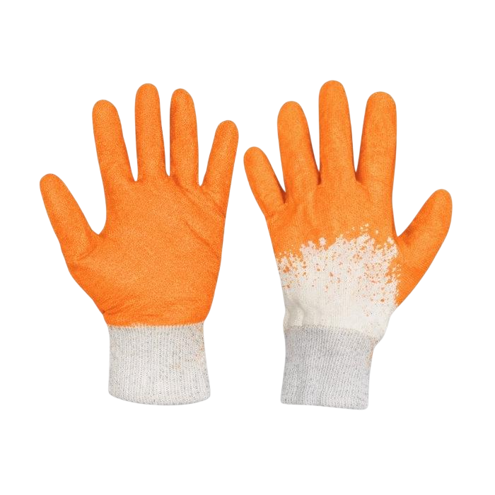 Перчатки рабочие с силиконовым покрытием 36 пар Оранжевый (3696)