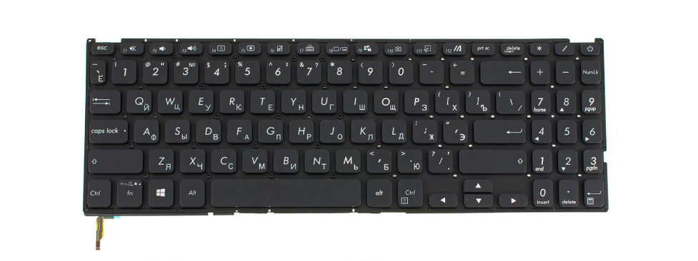 Клавиатура для ноутбука Asus P1512CEA с подсветкой клавиш (0KNB0-5606RU00)