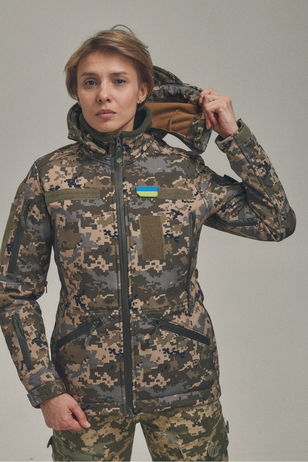 Куртка-трансформер женская зимняя FS Soft Shell 2в1 S Пиксель (АРТ.0821-7-S) - фото 8 Куртка-трансформер женская зимняя FS Soft Shell 2в1 S Пиксель (АРТ.0821-7-S) - фото 8